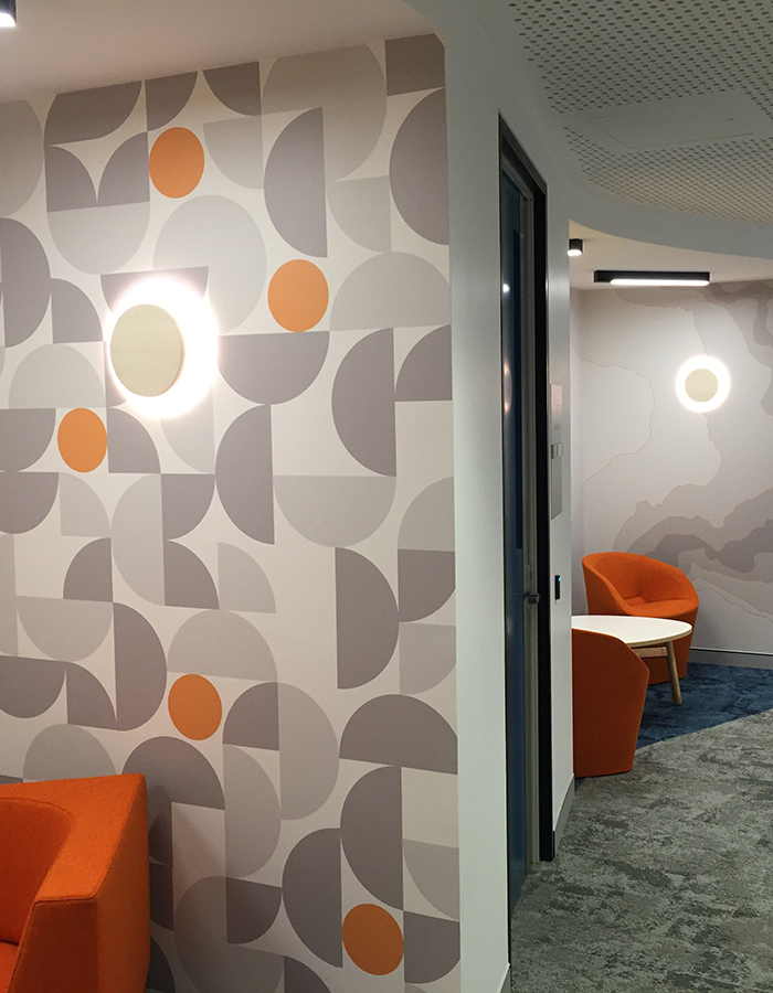 Wallpapering office